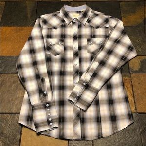 Plaid Western Shirt Size L